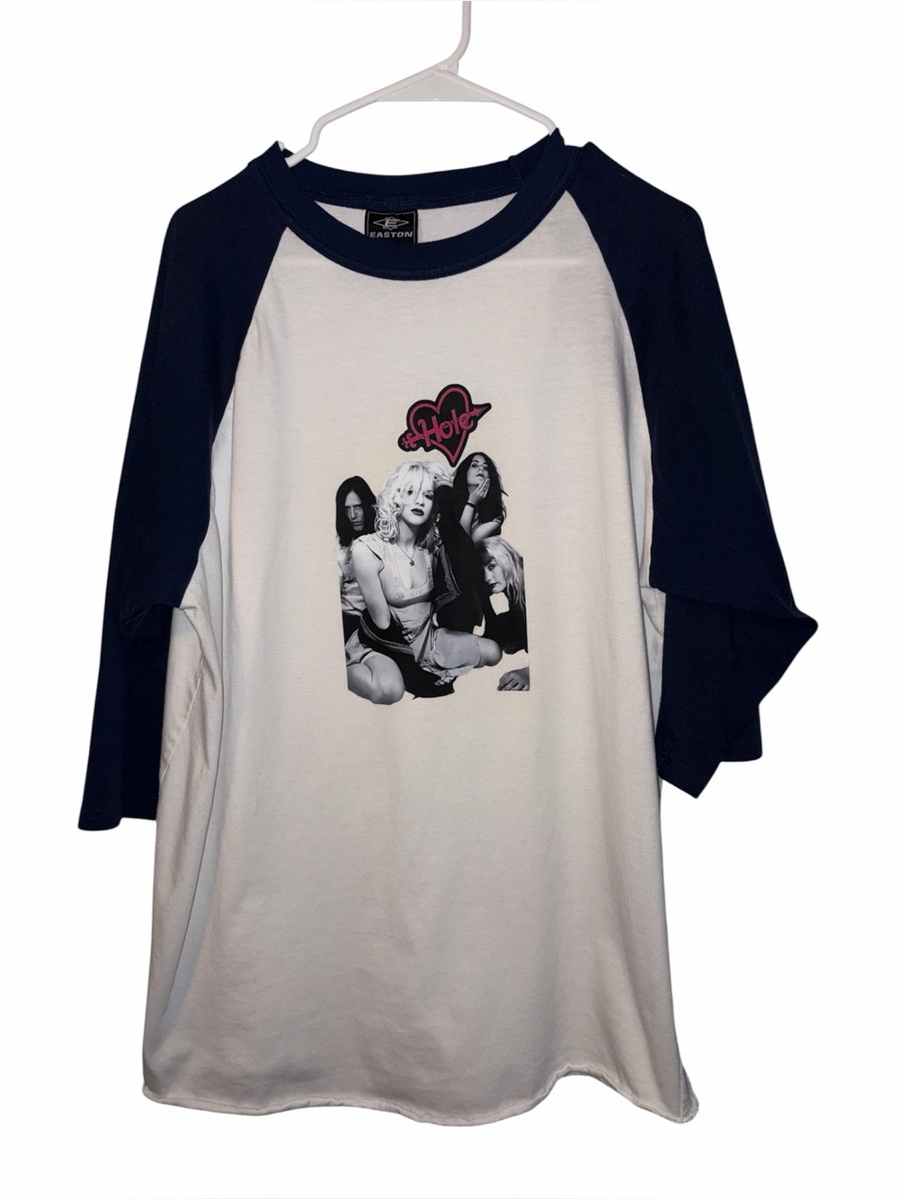 Hole Band Courtney Love Graphic Raglan T-Shirt Size XL